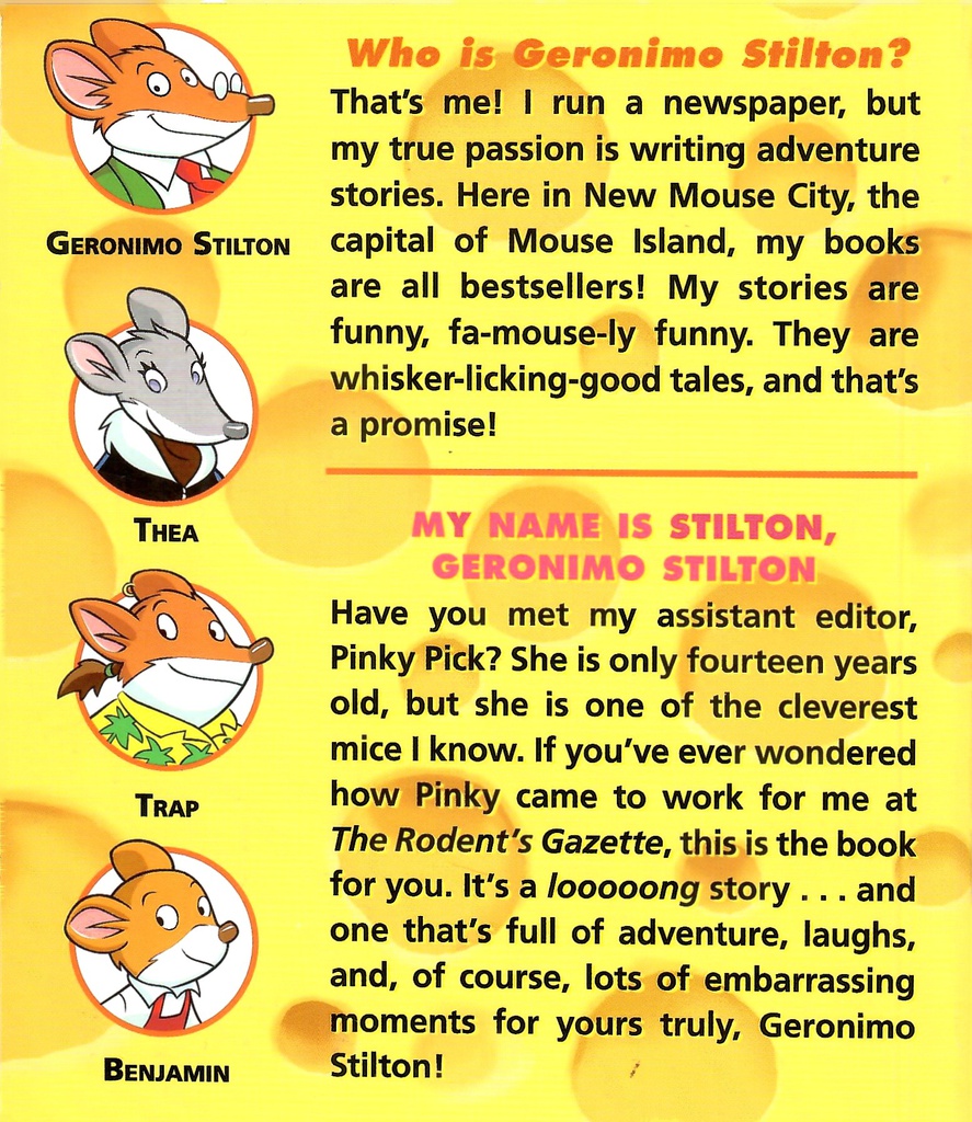 GERONIMO STILTON #19: MY NAME IS STILTON, GERONIMO STILTON (7-11 yrs)