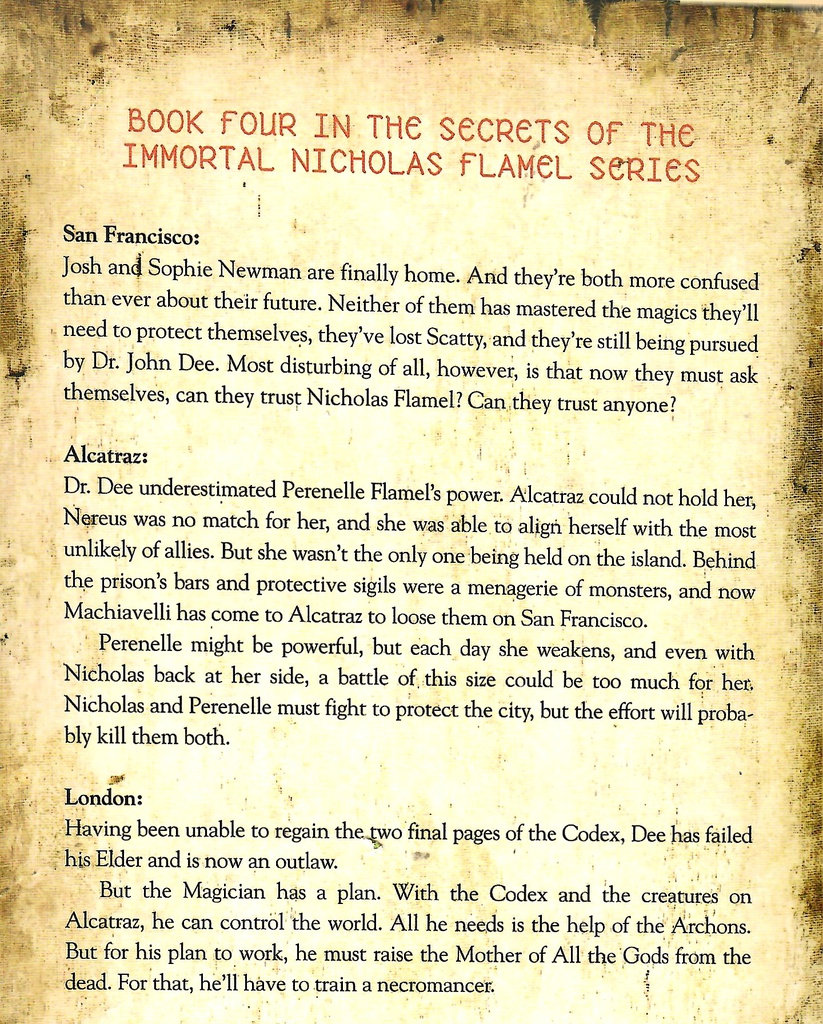 NECROMANCER, THE (The Secrets of the Immortal Nicholas Flamel #4) (12-15yrs)