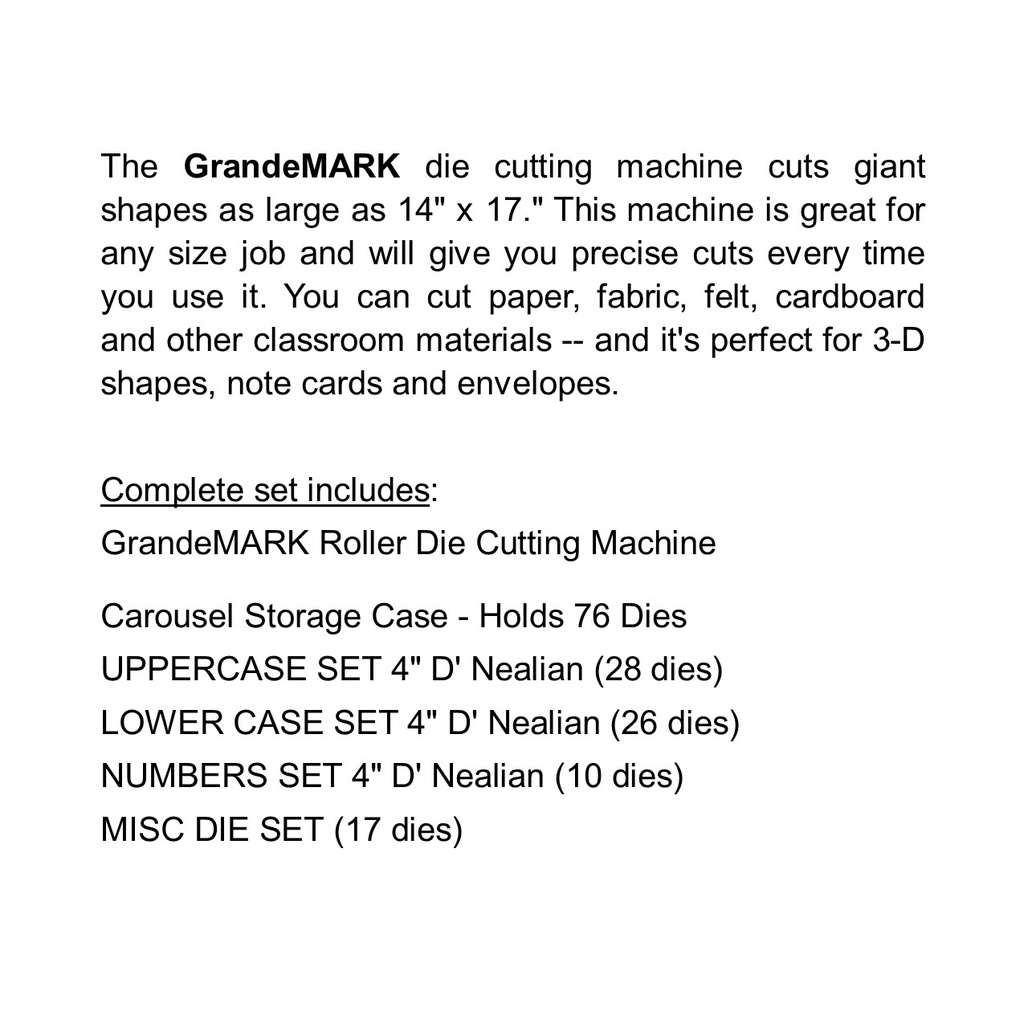 ACCUCUT GRAND MARK ROLLER DIE CUTTING MACHINE SET (As is)