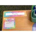 Colorful Scribble Name Plates