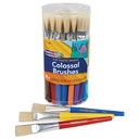 CREATIVITY STREET® COLOSSAL BRUSHES 7-1/4&quot; LONG FLAT, ASSORTED COLORS 30 BRUSHES