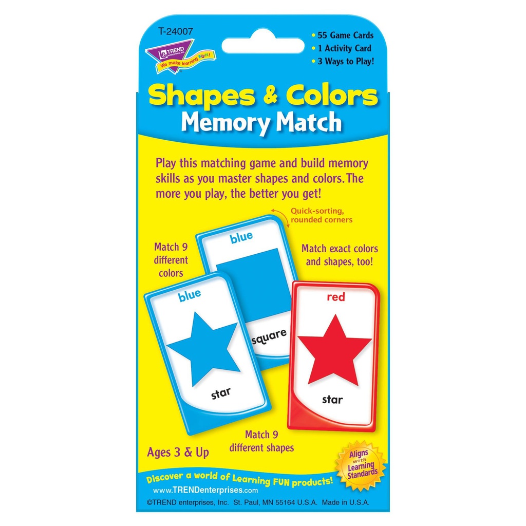 Shapes &amp; Colors Memory Match