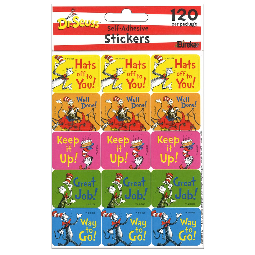 CAT IN THE HAT SUCCESS STICKERS (120 Stickers)