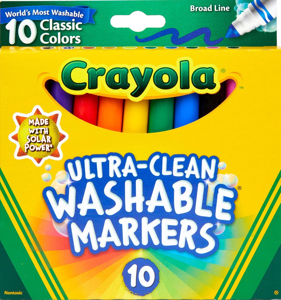 WASHABLE COLOR MAX MARKERS BROAD LINE ULTRA-CLEAN (10CT)