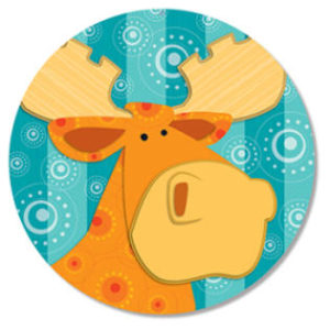 Moose &amp; Friends Two-Sided Decoration  (15''-38cm)