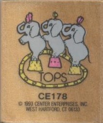 Tops Elephants Stamps (11cmx5.8cmx2.5cm)(3+yrs)(4.3''x2.2''x0.9'')