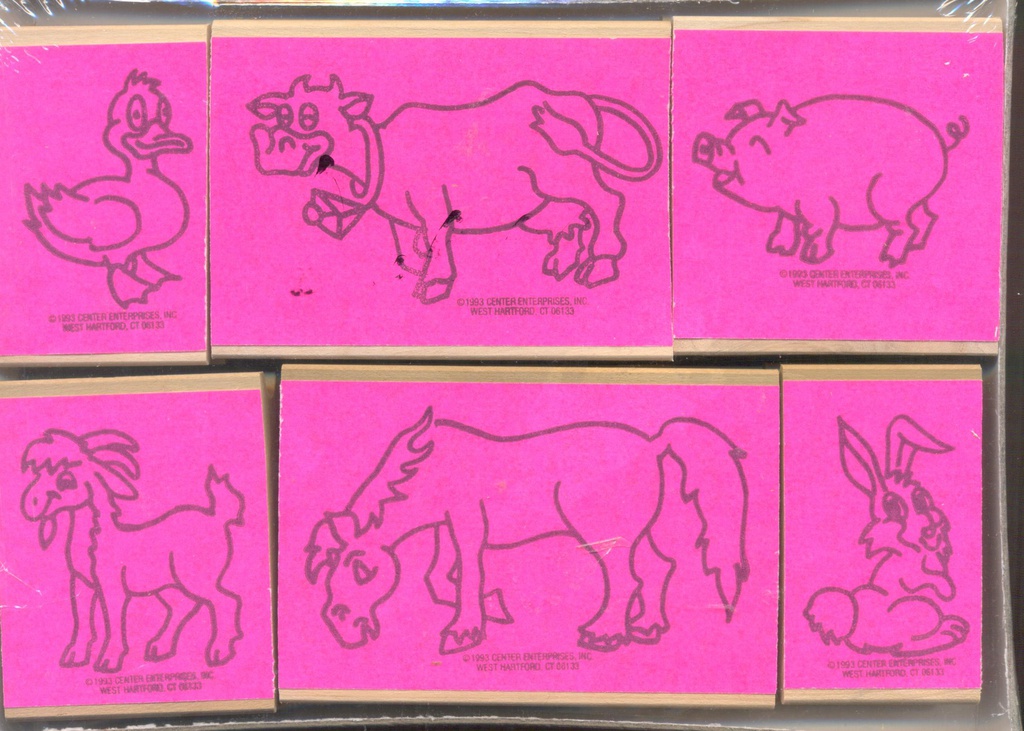 Large Farm Animals Stamp (2.5''x2.5'')(6.3cmx6.3cm)(3+yrs)