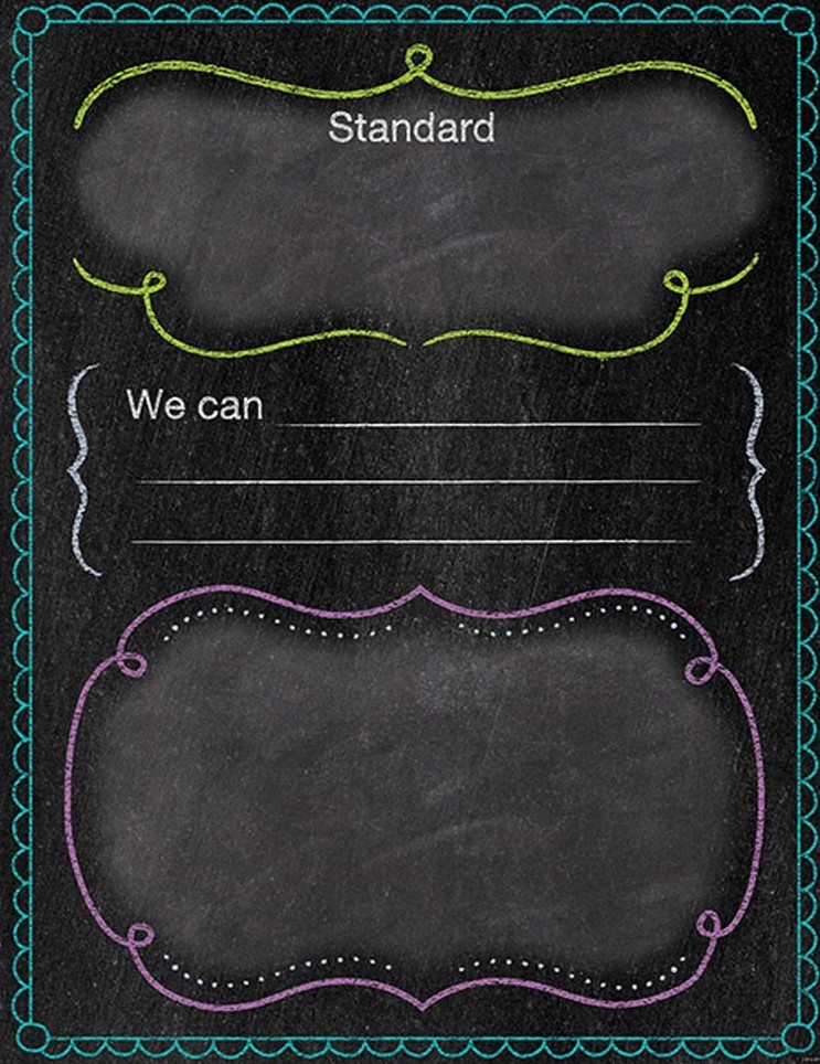 LEARNING STANDARDS CHART (CHALK) (55cmx43cm)(21.6''x17'')