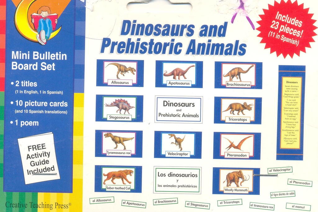 Dinosaurs and Prehistoric Animals Mini Bulletin Board Set (23 pcs)(10.5''x6'')(26.6cmx15.2cm)