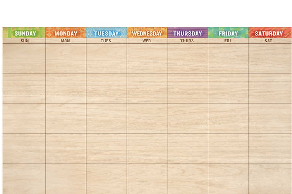 Upcycle Style Calendar Chart (56cmx70cm)(22''x27.5'')