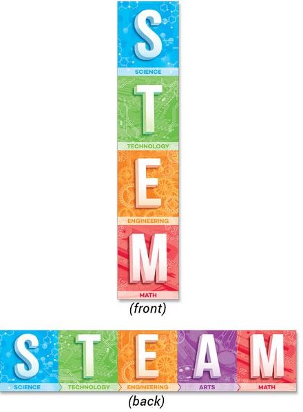 STEM and STEAM Banner (3ft=1m)  (1pc double sided )