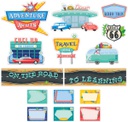 Mid-Century Mod On The Road To Learning Mini Bulletin Board set (44pcs)