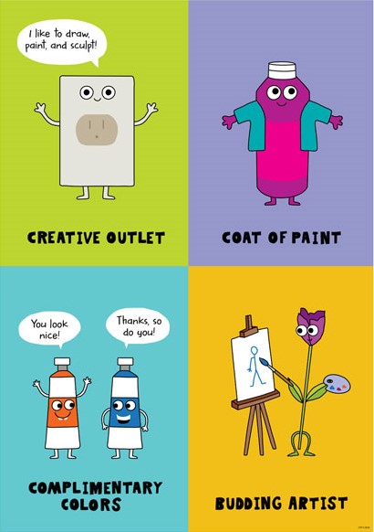 Art Vignettes So Much Pun! Inspire u Poster (48cmx33.7cm)(18.8''x13.2'')