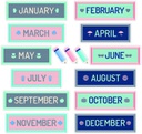 CALM &amp; COOL MONTH HEADLINES MINI BB SET (15pcs)