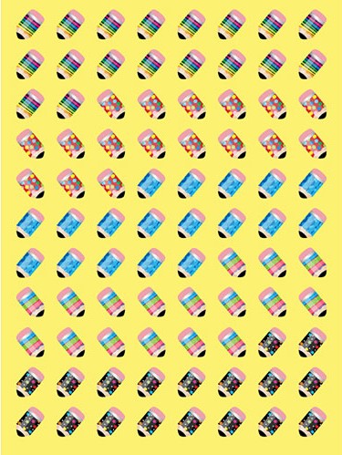 Pencils Hot Spots Stickers (880 Stickers) (0.4''-1cm)