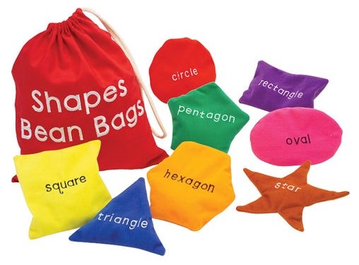 Shapes Beanbags (8bags) (4&quot;x5&quot; (10cmx12.7cm) (Gr: Prek+Age 3+)