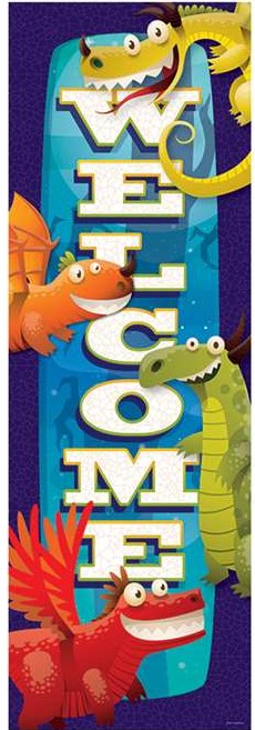 Dragon Welcome! vertical Banner (47.6''x3.5'')(121cmx9cm) (1pc)