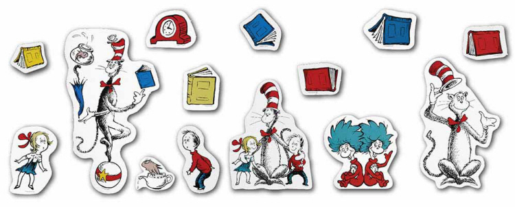 Dr Seuss Cat in the Hat large Characters Bulletin Set (15pcs)