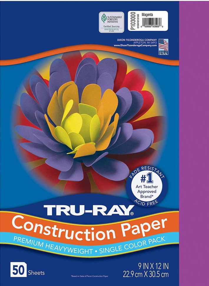 TRURAY 9"x12" (22.8cmx30.4cm) MAGENTA 50CT