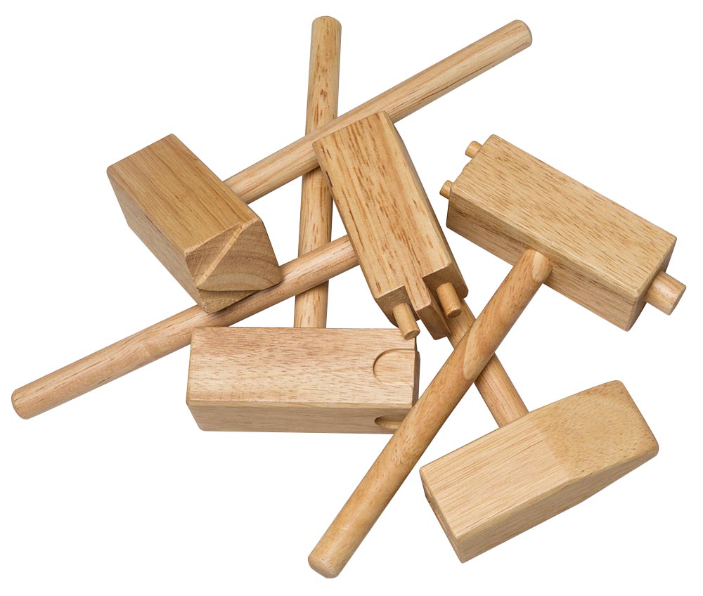 WOODEN CLAY HAMMERS,(6.5&quot;x3&quot;)(16.5cmx7.6cm) (5/PK)