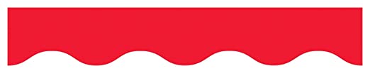 Reusable Self-Stick Borders Red (2''x12'')=(5.1cmx30.4cm)