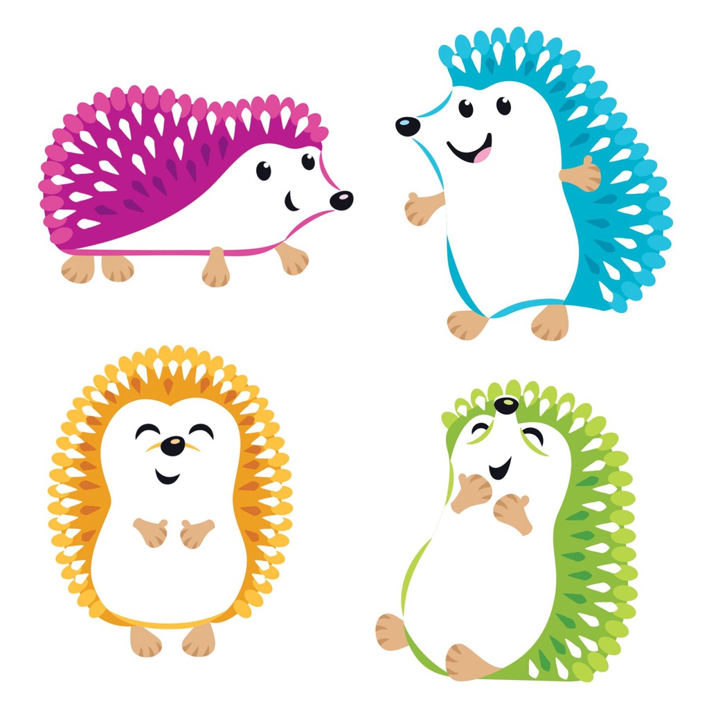 Colorful Hedgehogs Accents Variety Pk (12 designs (6''(15.5cm)(36 pcs)