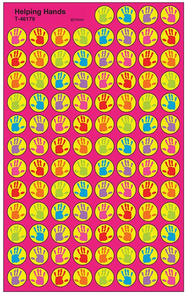 Helping Hands Mini Stickers (8sheets)(800stickers)(8''x4.1''x0.07'')(20.3cmx10.4cmx0.1cm)