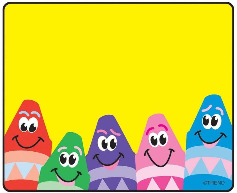 Colorful Crayons Terrific Labels (36 pcs) (7cm x 8cm)