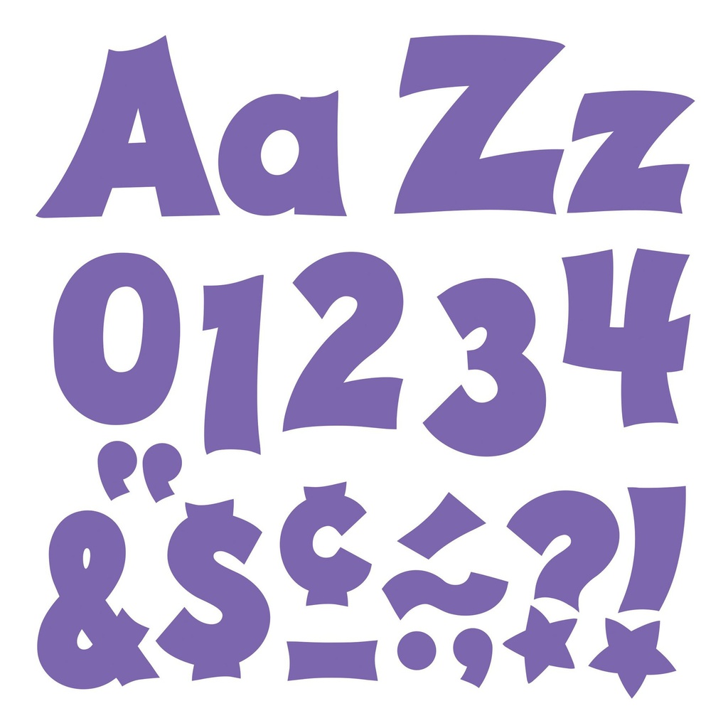 Purple Friendly Combo Letters (225 characters)(4''-10cm)