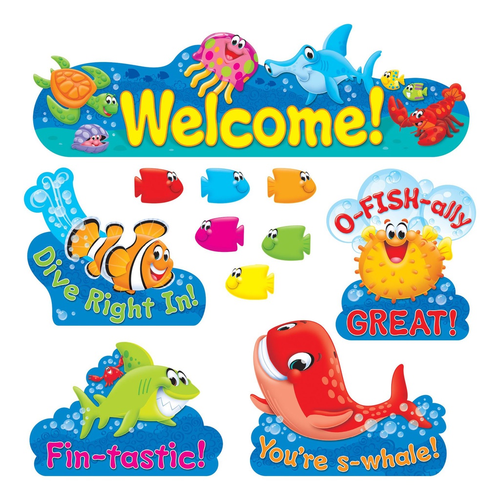 Sea Buddies Welcome Bulletin Board Set (47pcs)(16''-40.6cm)