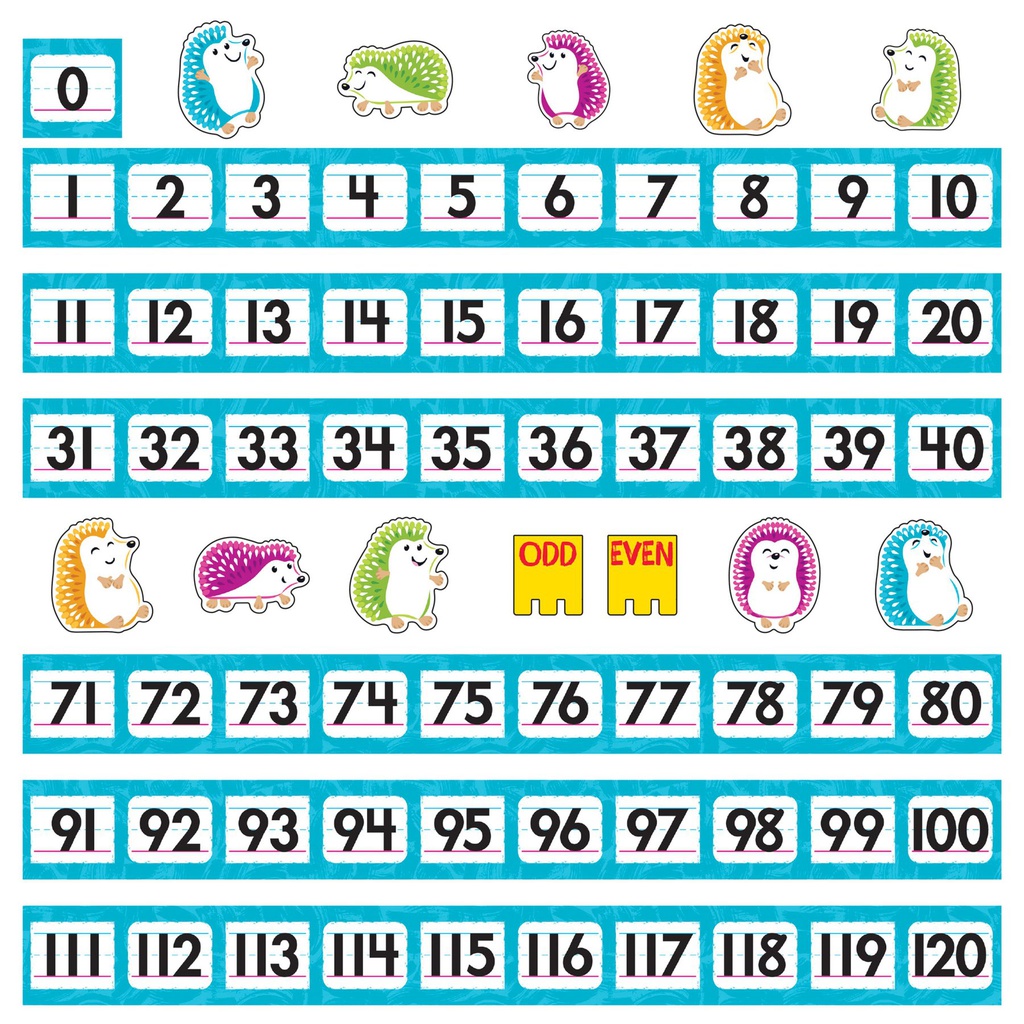 Color Harmony Number Line 0-120 BB Set (32pcs)