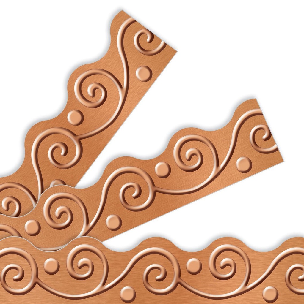 I*Metal Copper Scrolls Borders (39'x2.25&quot;) (11.9mx5.7cm)