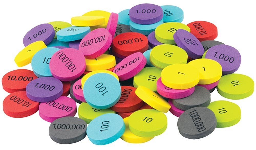 Foam Place Value Disks(140pcs) (1''-2.5cm)