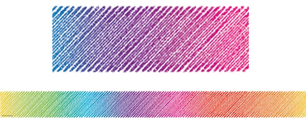 Colorful Scribble Straight Border Trim (3''x35'')(7.6cmx88.9cm) total (35'=10.6m) (12pcs)