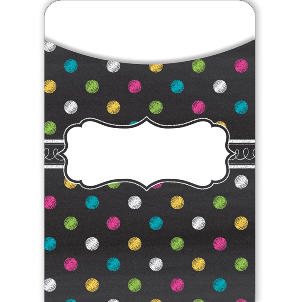 Chalkboard Brights Library Pockets 3.5''x5''(8.8cmx12.7cm)(35pcs)