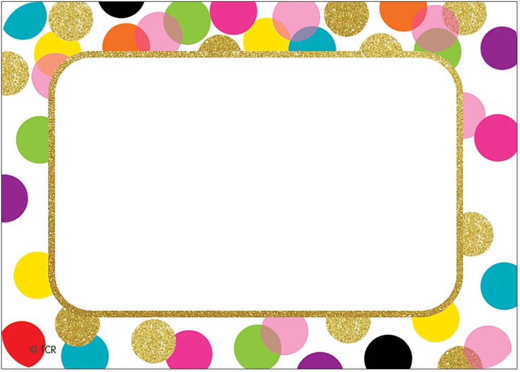 Confetti Name Tags/Labels (3.5''x2.5'')(8.8cmx6.3cm)(36pcs)