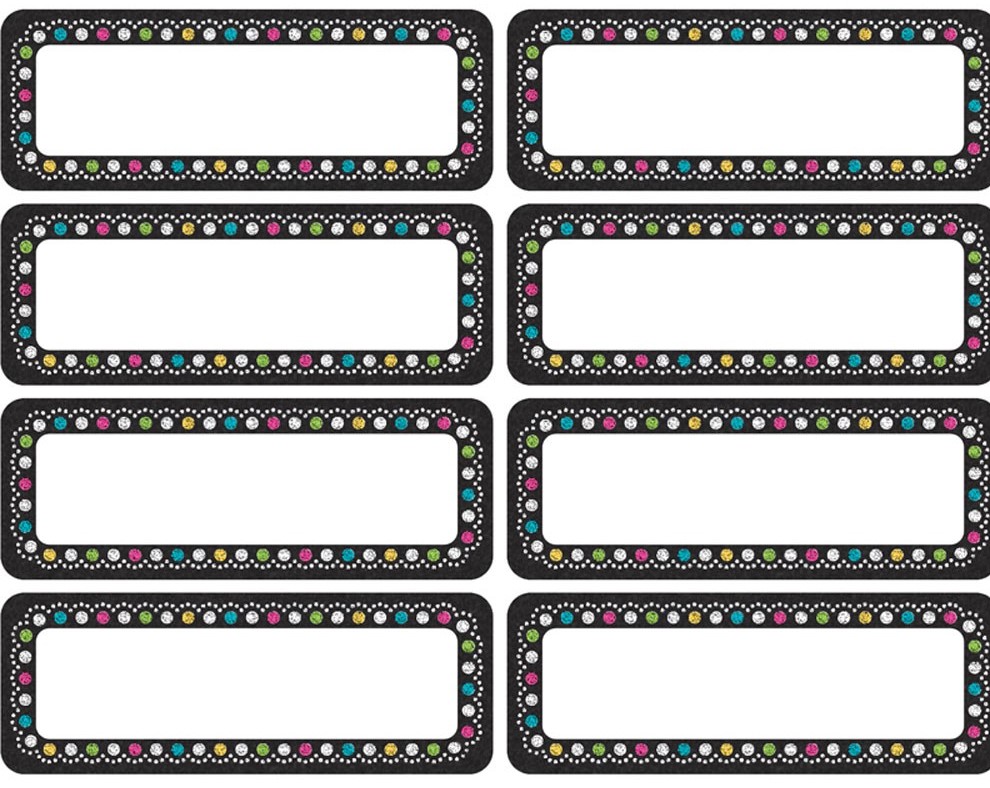 Chalkboard Brights Clingy Thingies Mini Labels 1 design (6.3cm x 2.5cm) ( 66 pcs)