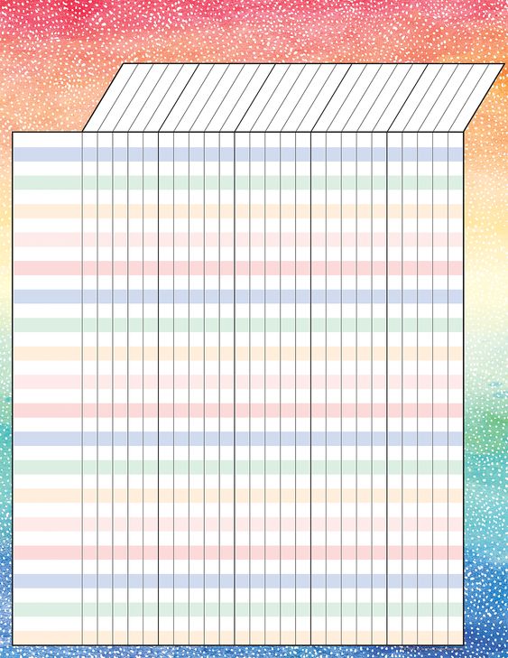 Watercolor Incentive Chart (17''x22'')(43cmx55.8cm)