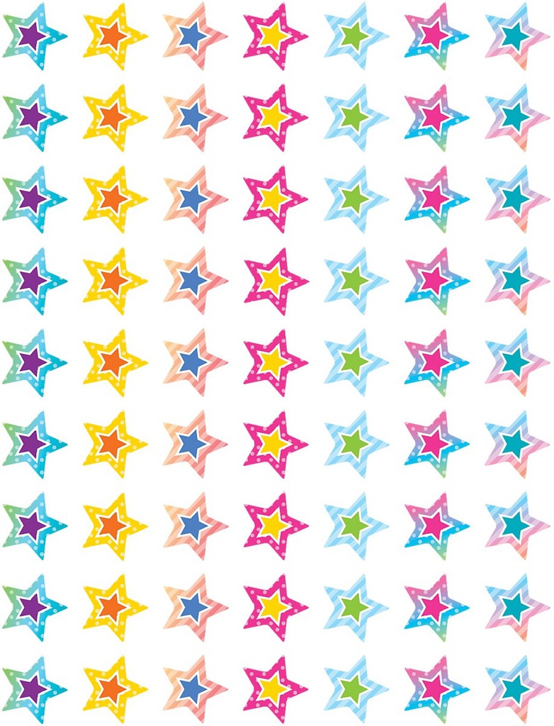 Colorful Vibes Stars Mini Stickers (378/pkg) (0.4''-1cm)
