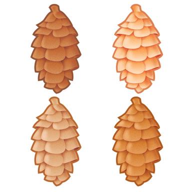 Pinecones Accents Variety Pack (4 designs (18 of each 6''(15cm) (72 pcs)