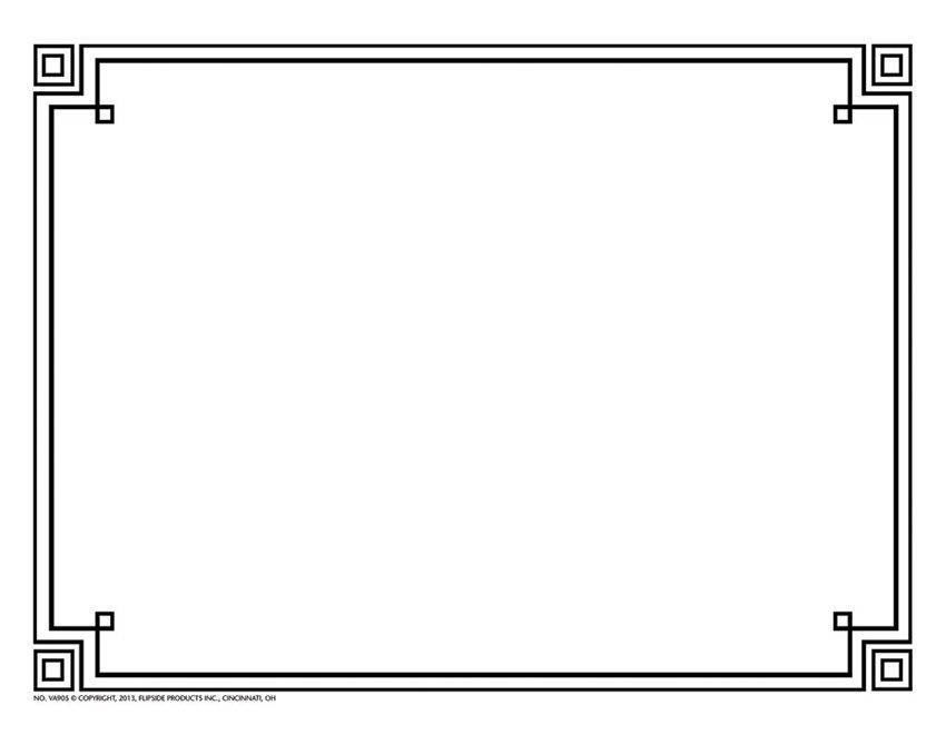 Four Square Black - Border Paper (21.5cmx 28cm)(50 pk)