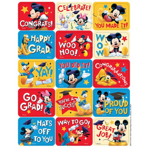 Mickey Graduation Success Stickers (120 Stickers) (3.5cm-1.3'')
