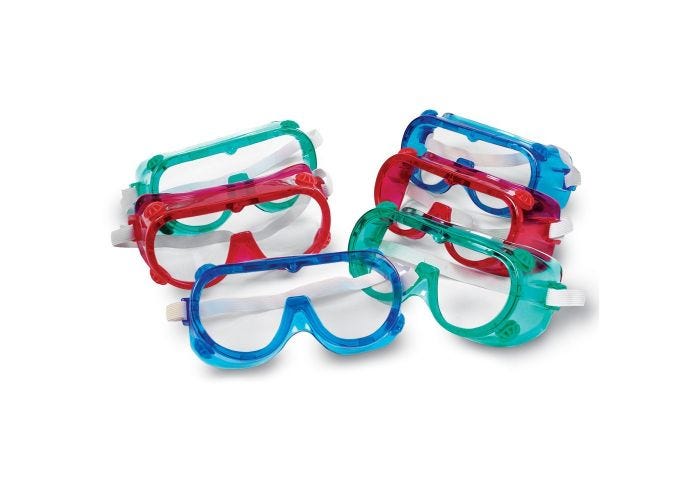 Color Safety Goggles, Set of 6