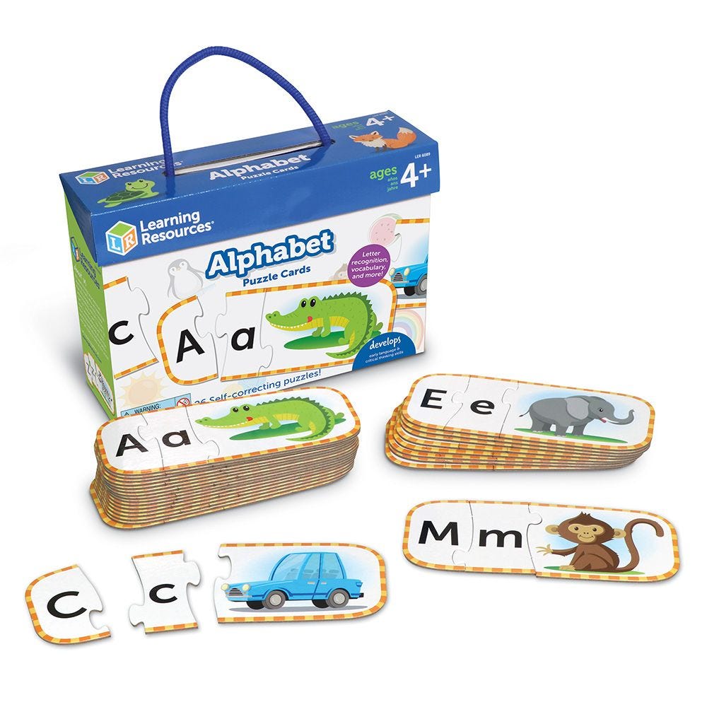 Upper &amp; Lowercase Alphabet Puzzle Cards (26pcs) (3+yrs)