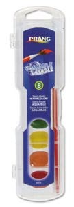 Oval Pan Water colors paint - Washable - Classic - (8 Color w/Brush)