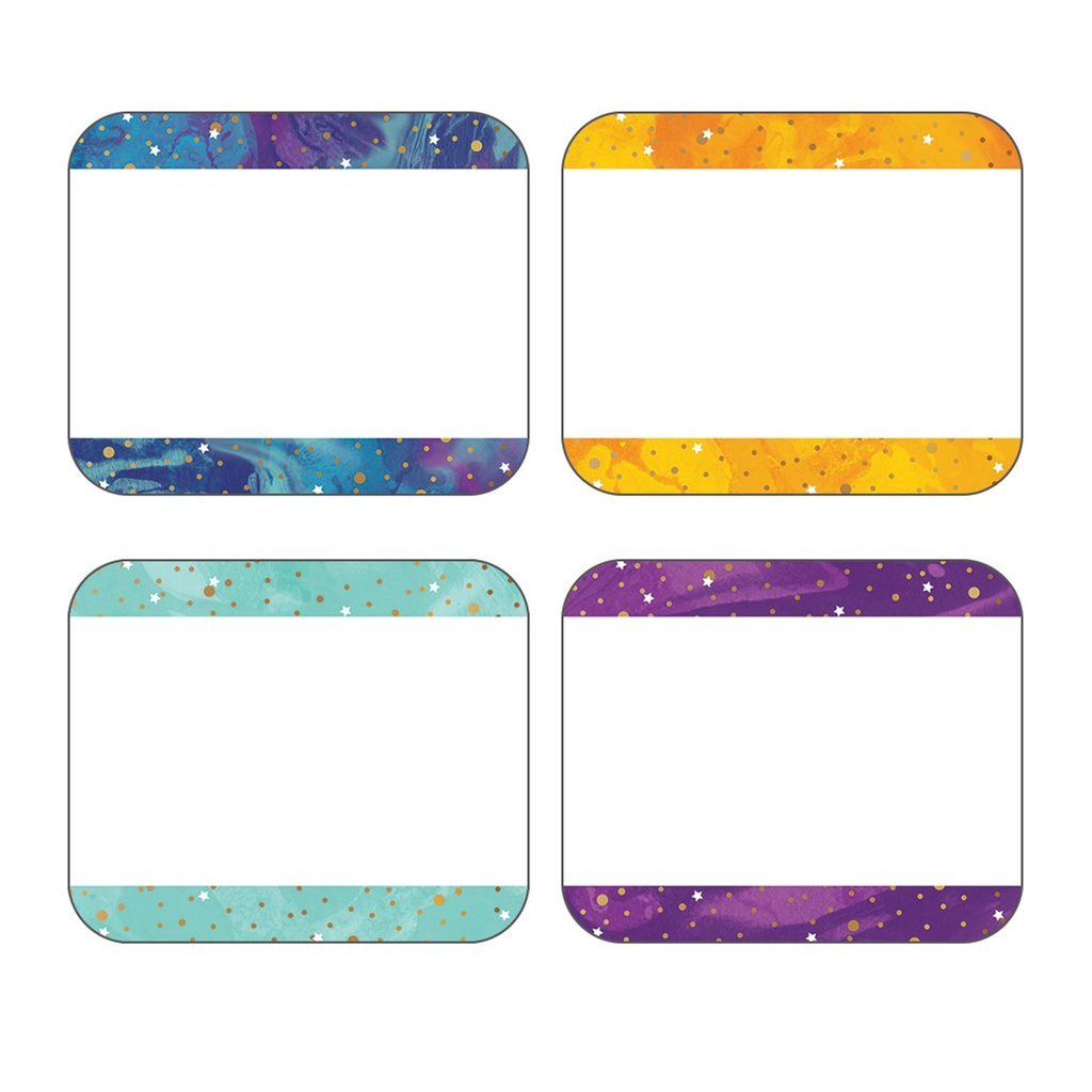 *GALAXY ASST NAMETAGS (40/pkg)(3.5''x2.4'')(8.8cmx6.3cm)