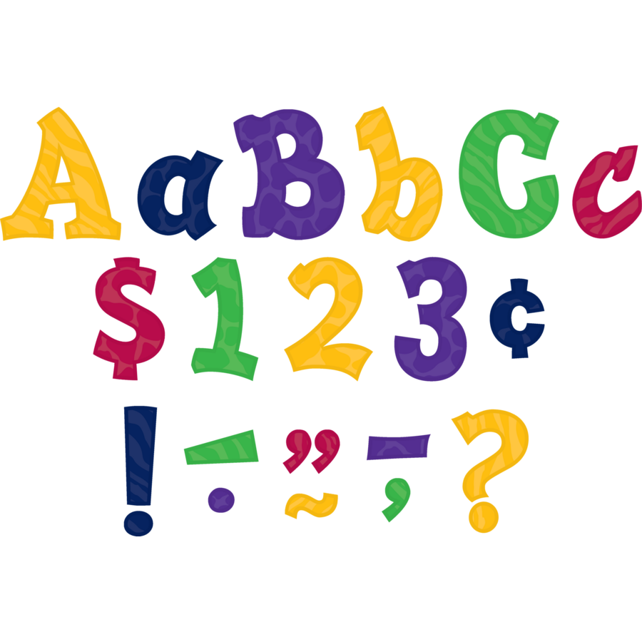 MULTICOLOR SASSY ANIMALS (3&quot;-7.6cm)  Letters Combo Pack (724 pcs)