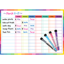 *COLORFUL MAGNETIC DRY-ERASE TASK CHART 17&quot; x 12&quot; (43cm x 30.5cm)