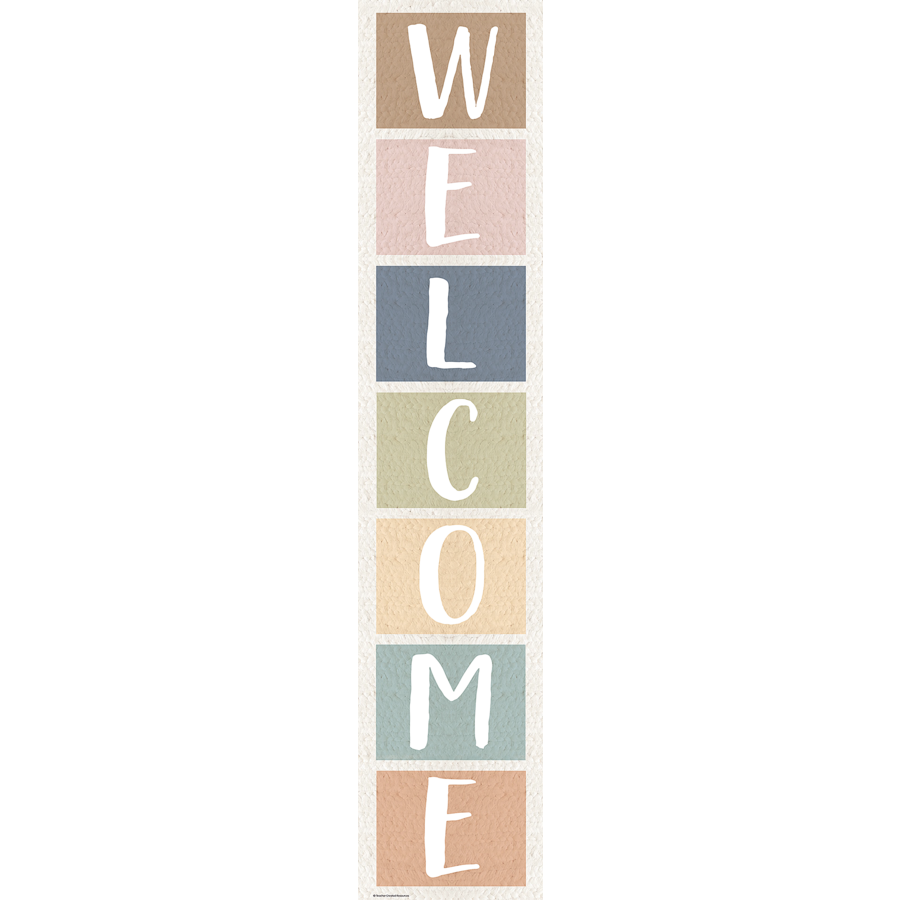 EVERYONE IS WELCOME VERTICAL BANNER (8&quot;x39&quot;)(20cmx99cm)  (1pc)