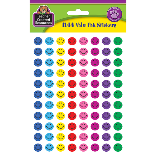HAPPY FACE Mini Stickers Valu-Pak (1144/pkg) (0.375&quot;-1cm)